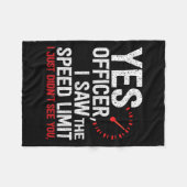 Officer snelheidsovertredingen - voor autoliefhebb fleece deken (Voorkant (Horizontaal))