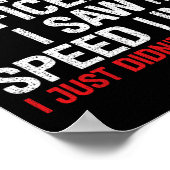Officer snelheidsovertredingen - voor autoliefhebb poster (Hoek)