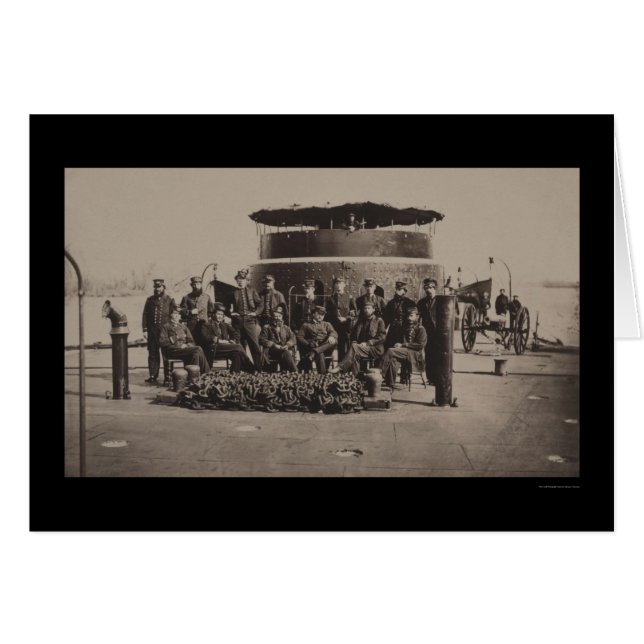 Officers op het dek van de USS-monitor 1861 (Voorkant Horizontaal)