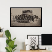 Officers op het dek van de USS-monitor 1861 Poster (Thuiskantoor)