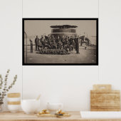 Officers op het dek van de USS-monitor 1861 Poster (Keuken)