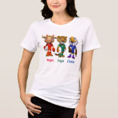 Official 2026 Mascot | Maple, Zayú & Clutch Tri-Blend Shirt (Voorkant)