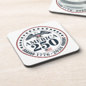 Official America 250th Anniversary Commemorative Bier Onderzetter (Linkerzijde)
