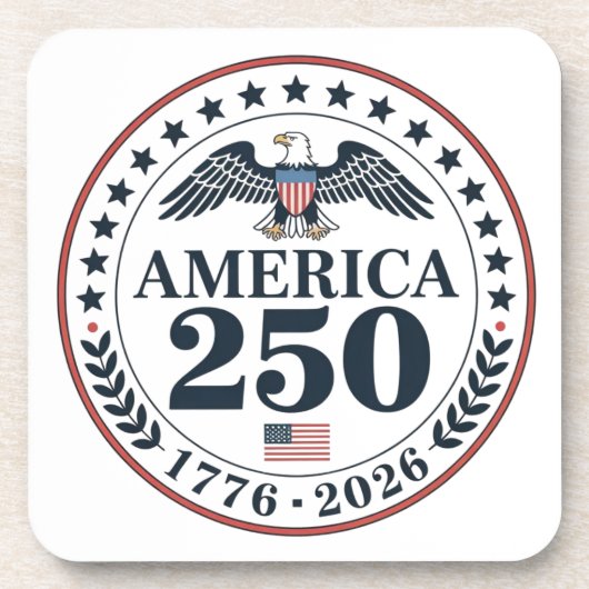 Official America 250th Anniversary Commemorative Bier Onderzetter (Voorkant)