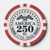 Official America 250th Anniversary Commemorative Poker Chips (Voorkant)