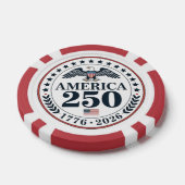 Official America 250th Anniversary Commemorative Poker Chips (Enkel)
