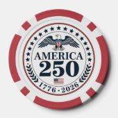 Official America 250th Anniversary Commemorative Poker Chips (Achterkant)