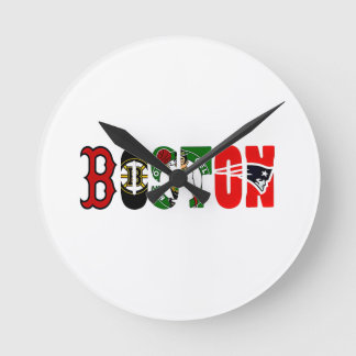 Official Boston Sport Teams T-Shirt Ronde Klok