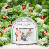 Official Christmas Nice List Certificate Photo Sneeuwbol (Kerstmis)