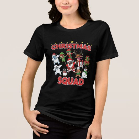 Official Christmas Squad Member | Funny Festive Ty Tri-Blend Shirt (Voorkant)