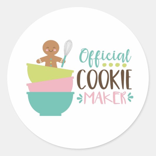 Official Cookie Maker Ronde Sticker (Voorkant)