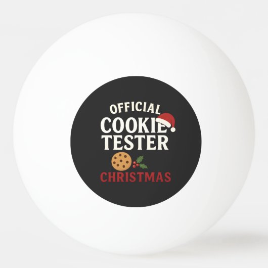 Official Cookie Tester Christmas Tee Pingpongbal (Voorkant)