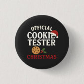 Official Cookie Tester Christmas Tee Ronde Button 3,2 Cm (Voorkant)
