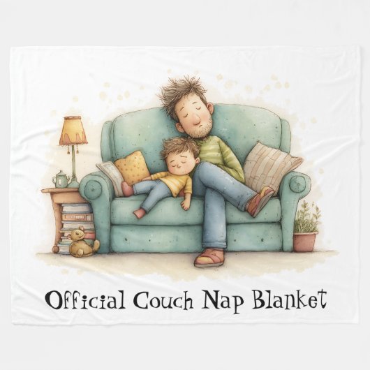 Official Couch Nap Blanket –Cozy Father’s Day Gift Fleece Deken (Voorkant (Horizontaal))