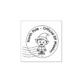 Official Elf Mission | North Pole Wood Art Stamp Rubberstempel (Afrduk)
