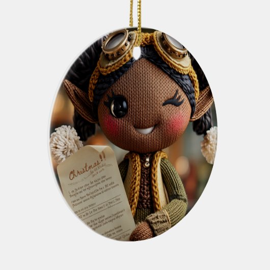  Official Elf Report  Keramisch Ornament (Rechts)