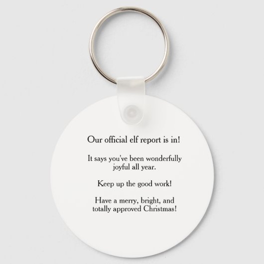  Official Elf Report  Sleutelhanger (Achterkant)