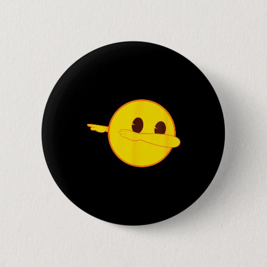 Official Emoji Dab Dabbing Yellow Smile Face  Ronde Button 5,7 Cm (Voorkant)