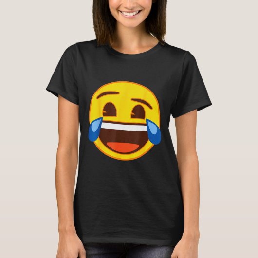 Official Emoji Laughing Tears Yellow Smile Face  T-shirt (Voorkant)