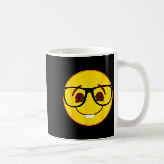 Official Emoji Nerd Gles Yellow Smile Face  Koffiemok (Rechts)