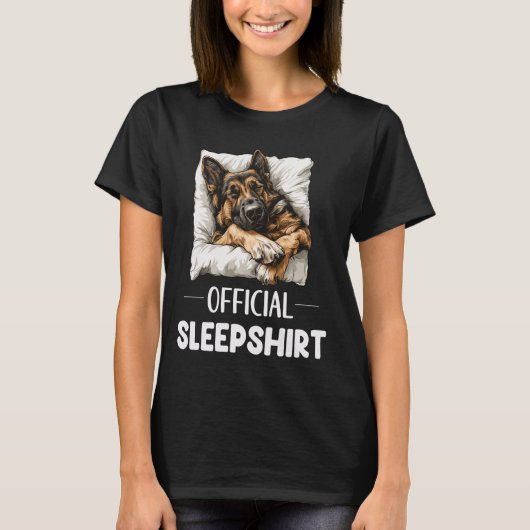 Official German Shepherd Sleepshirt Dog Lover Slee T-shirt (Voorkant)