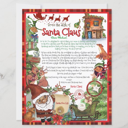 Official Letter from Santa Claus | Traditional Red (Voorkant)