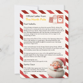 Official Letter from the North Pole for Kids Feestdagenkaart