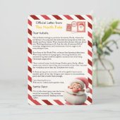 Official Letter from the North Pole for Kids Feestdagenkaart (Staand voorkant)