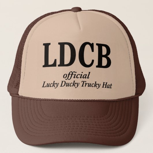 Official Lucky Ducky Trucky Hat-Initials Trucker Pet (Voorkant)
