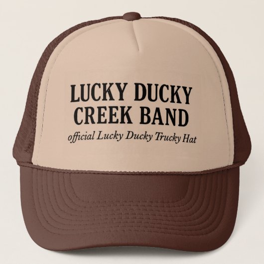 Official Lucky Ducky Trucky Hat-Words only Trucker Pet (Voorkant)