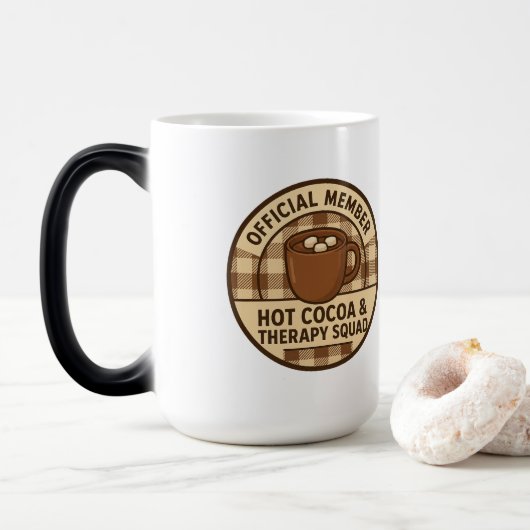 Official Member: Hot Cocoa & Therapy Squad Magische Mok (Met donut)