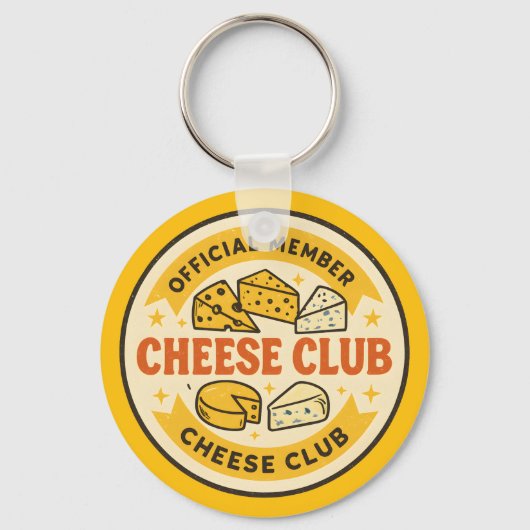 Official Member of the Cheese Club Funny gift Sleutelhanger (Voorkant)