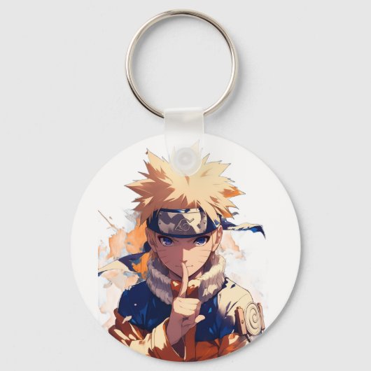 Official Naruto Uzumaki Anime Keychain - Metal Car (Voorkant)