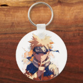 Official Naruto Uzumaki Anime Keychain - Metal Car (Voorkant)