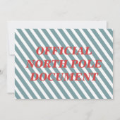 Official North Pole Elf Adoption Certificate  Kaart (Achterkant)