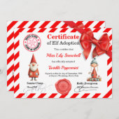 Official North Pole Elf Adoption Certificate  Kaart (Voorkant / Achterkant)