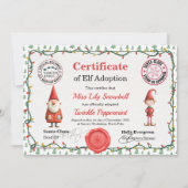 Official North Pole Elf Adoption Certificate Kaart (Voorkant)