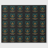 Official Rescue Pet Badge Adopted Adored & Spoiled Cadeaupapier (Vlak)