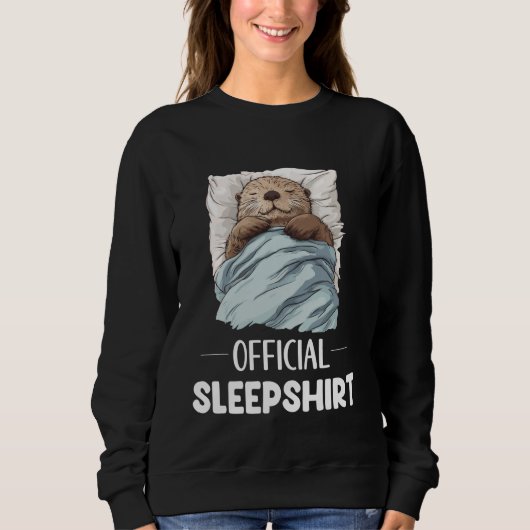 Official Sleepshirt Sleeping Sea Otter Animal Love Trui (Voorkant)