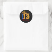 Official Teenager 13 Years Old 13th Birthday Gamer Ronde Sticker (Tas)