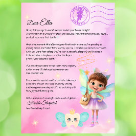 Official Tooth Fairy Magical Letter Printable Kaart