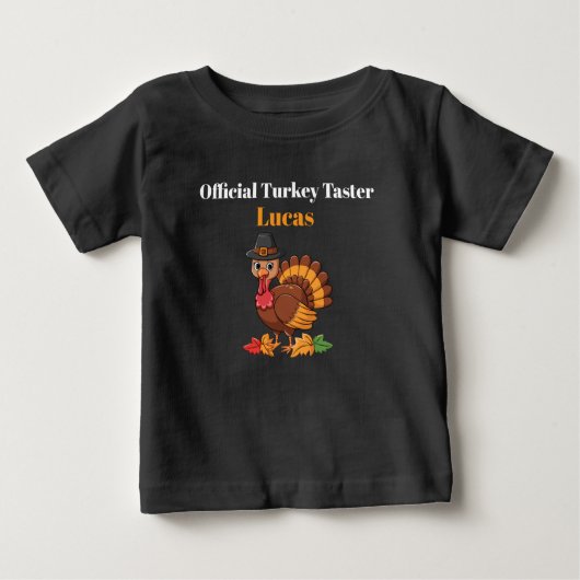 Official Turkey Taster Baby Tee | Thanksgiving (Voorkant)