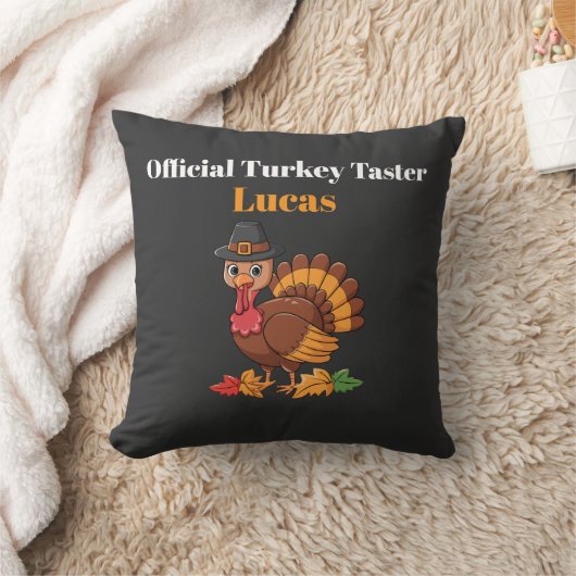Official Turkey Taster Thanksgiving Pillow | 16x16 Kussen (Deken)