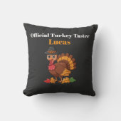 Official Turkey Taster Thanksgiving Pillow | 16x16 Kussen (Voorkant)