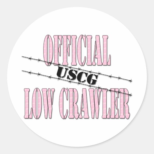 officiallowCrawlerUSCG2 Ronde Sticker (Voorkant)