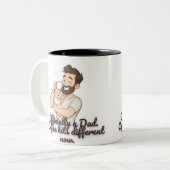 Officially a Dad Coffee Mug – Funny New Dad Gift Tweekleurige Koffiemok (Voorkant links)