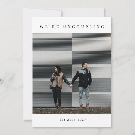 Officially Divorced Modern Announcement Photo Card Aankondiging (Voorkant)