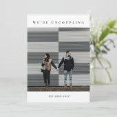 Officially Divorced Modern Announcement Photo Card Aankondiging (Staand voorkant)