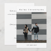 Officially Divorced Modern Announcement Photo Card Aankondiging (Voorkant / Achterkant)