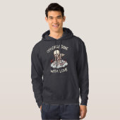 Officially Done With Love Skeleton Cupid Design Hoodie (Voorkant volledig)
